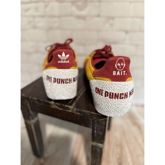 Adidas x BAIT One Punch Man Yellow Red Suede Sneakers Men's Size 14 - Picture 7 of 9